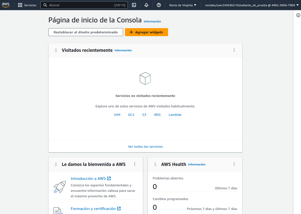 Dashboard AWS