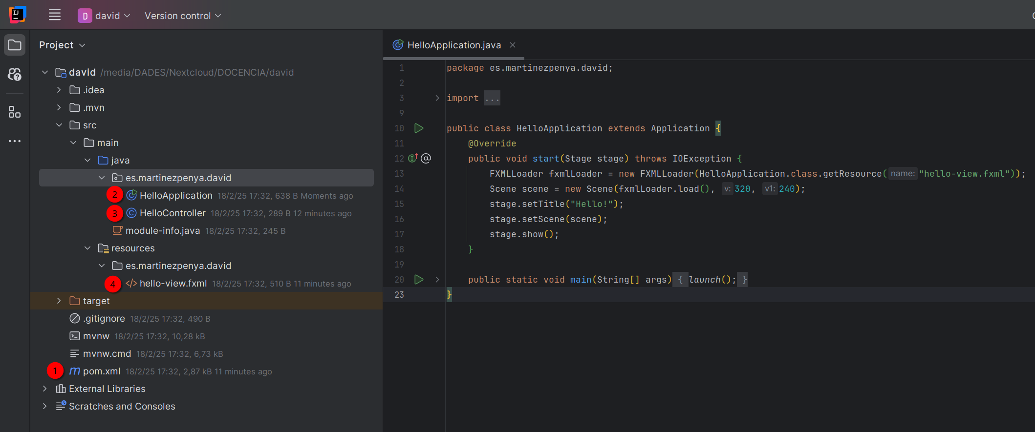 Proyecto JavaFX, paso 4