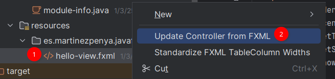 Proyecto JavaFX, paso 6