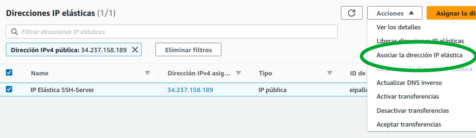 Asociar IP Elástica
