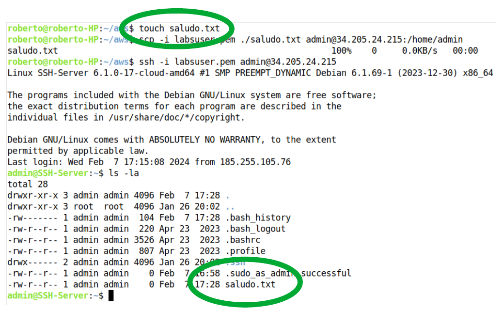 Transferir ficheros a la EC2