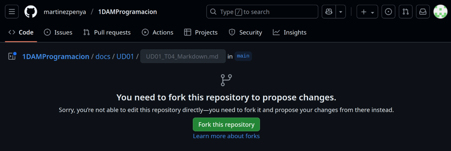 Crear un fork