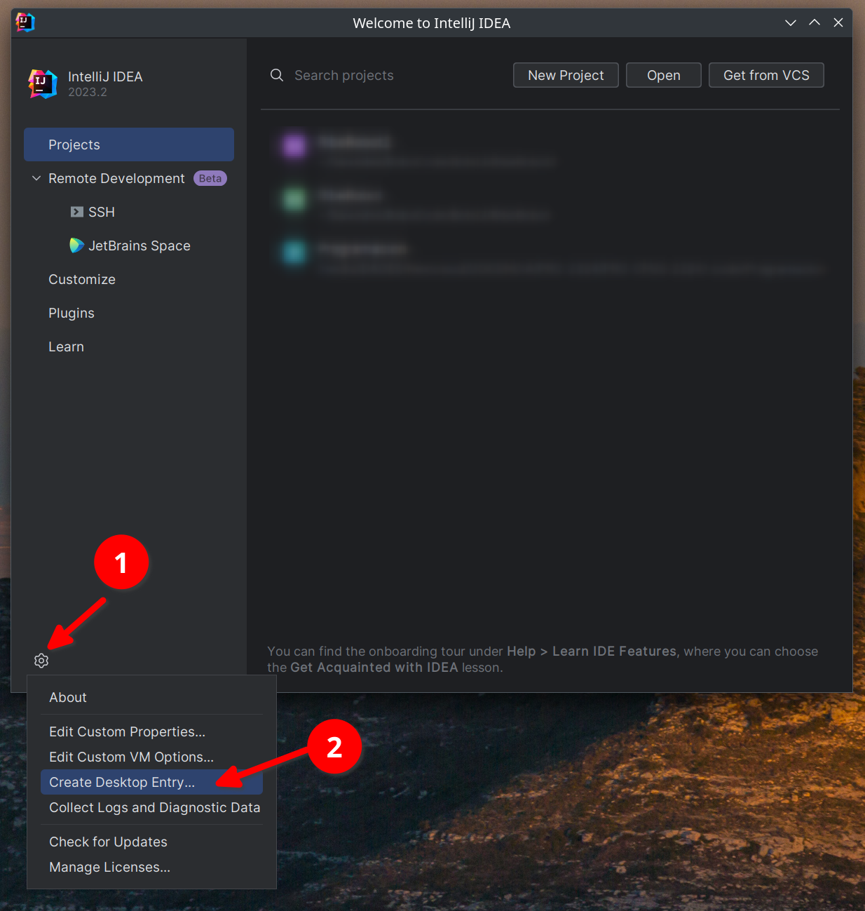 Crear icono de escritorio en IntelliJ